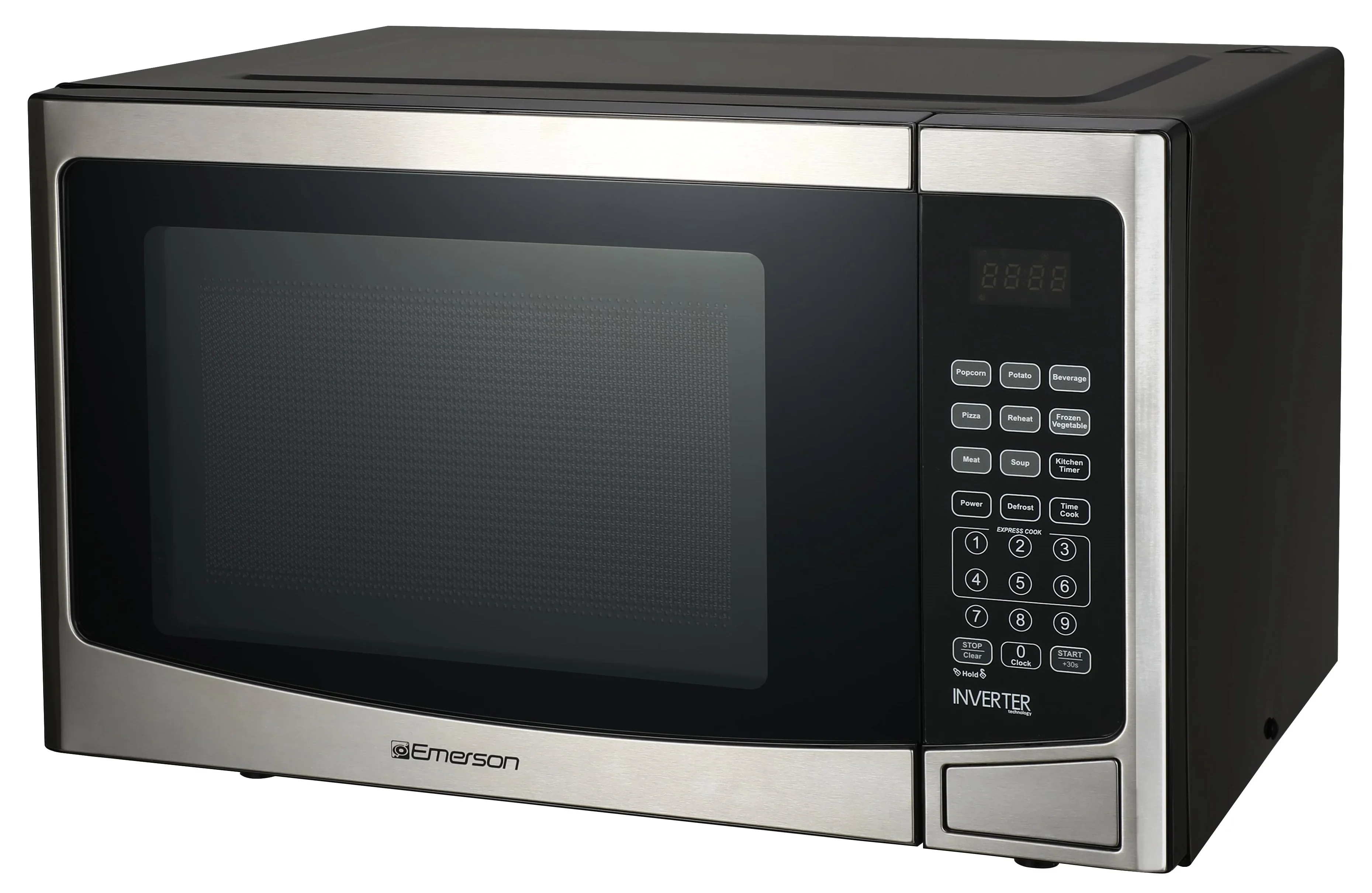 Emerson 1.2 Cu Ft, 1000W Stainless Steel Countertop Microwave Oven with Inverter Technology, Touch Control, MWI1212SS