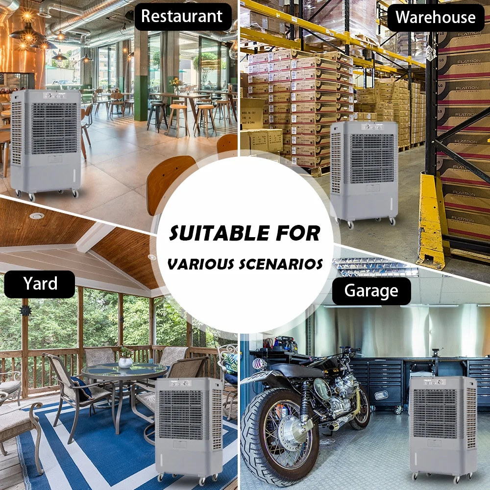 YougetTech 37'' Portable 3000CFM Evaporative Air Cooler - Image 27
