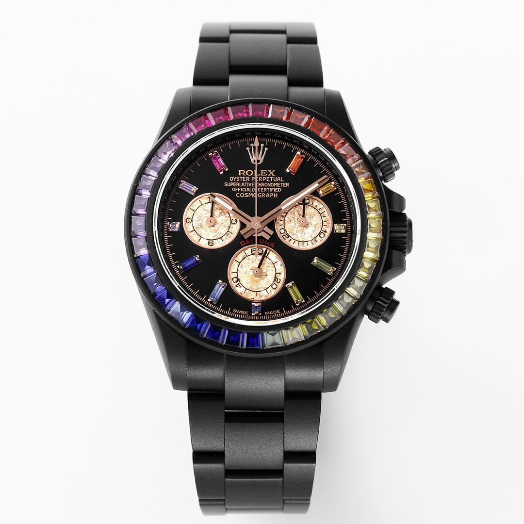 Rolex Daytona Black DLC Diamond Watch