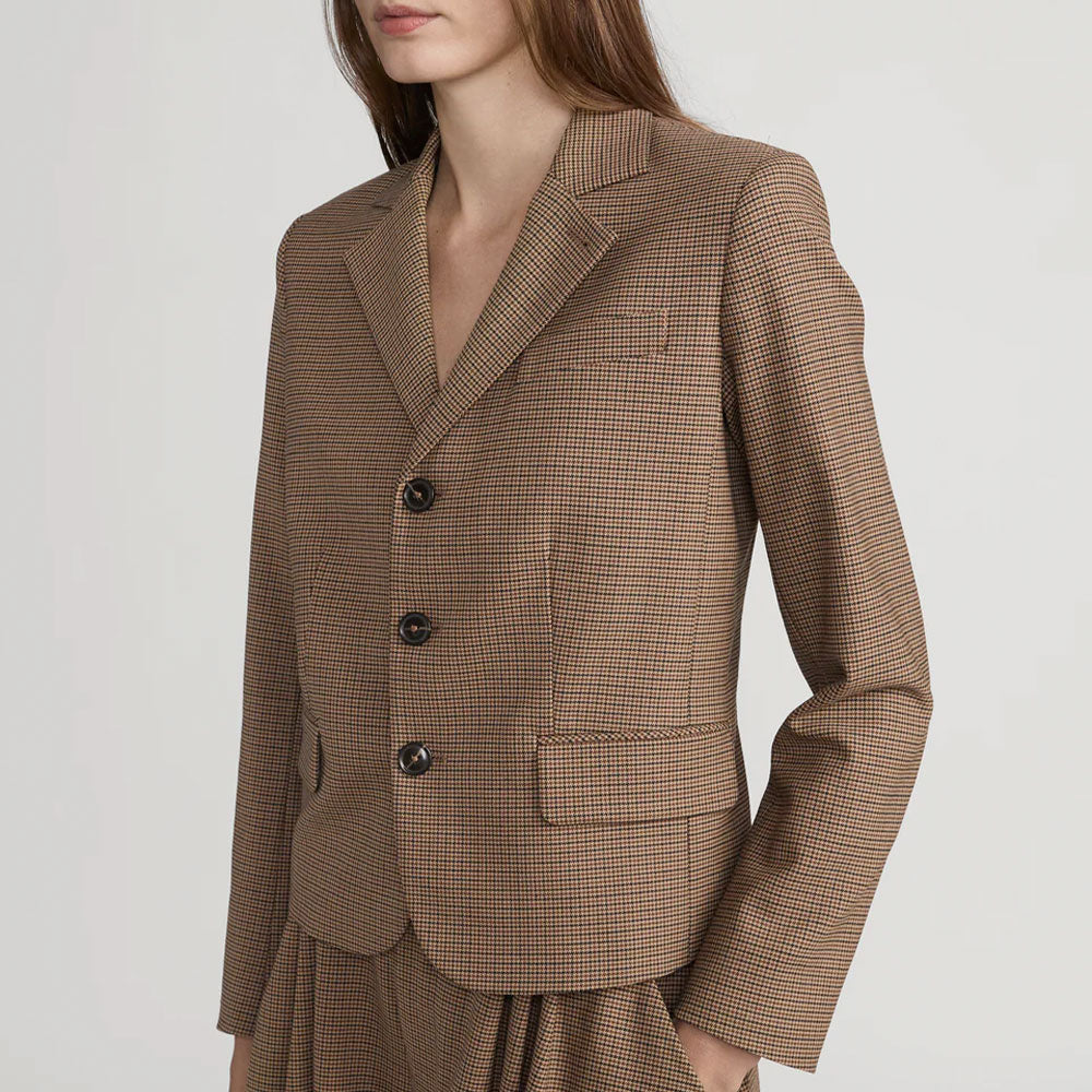 Frame - Veste The Plaid Smart - Marron