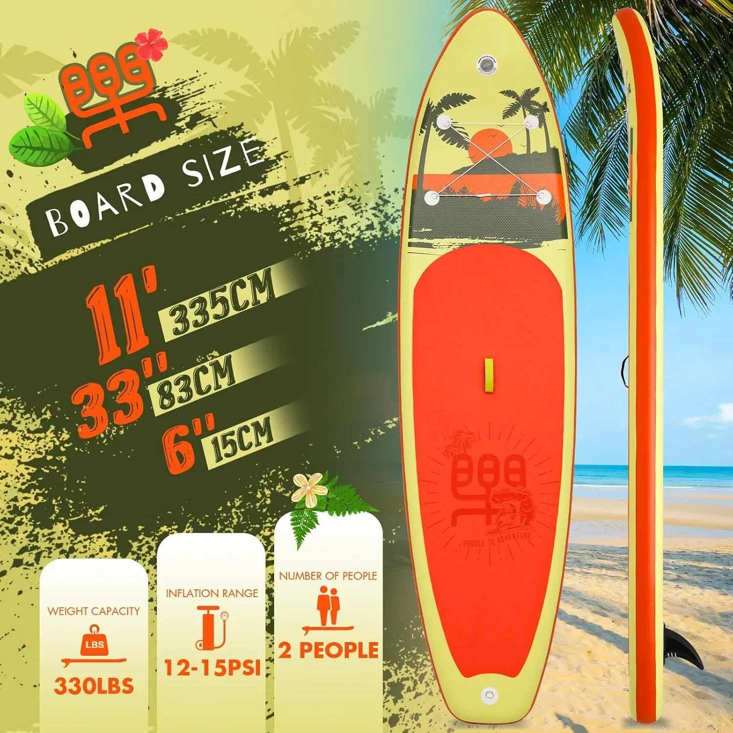 FunWater Inflatable Stand Up Paddle Board, 11 ft x 32 in x 6 in - SUP Paddle Accessories - Image 108 FunWater Inflatable Stand Up Paddle Board, 11 ft x 32 in x 6 in - SUP Paddle Accessories - Image 108