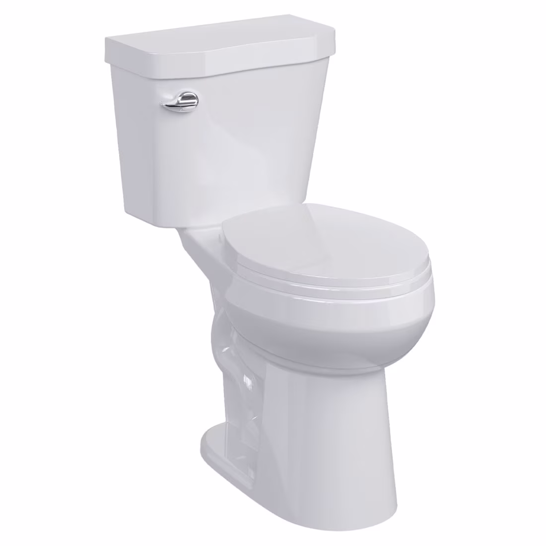 19" Toilet, Elongated Toilets for Bathrooms, Two - Piece Toilet with Soft Close Seat, 1.28 Siphonic Flush Toilet with Universal Height ADA Cotton White(19"High-Elongated/Side Switch)