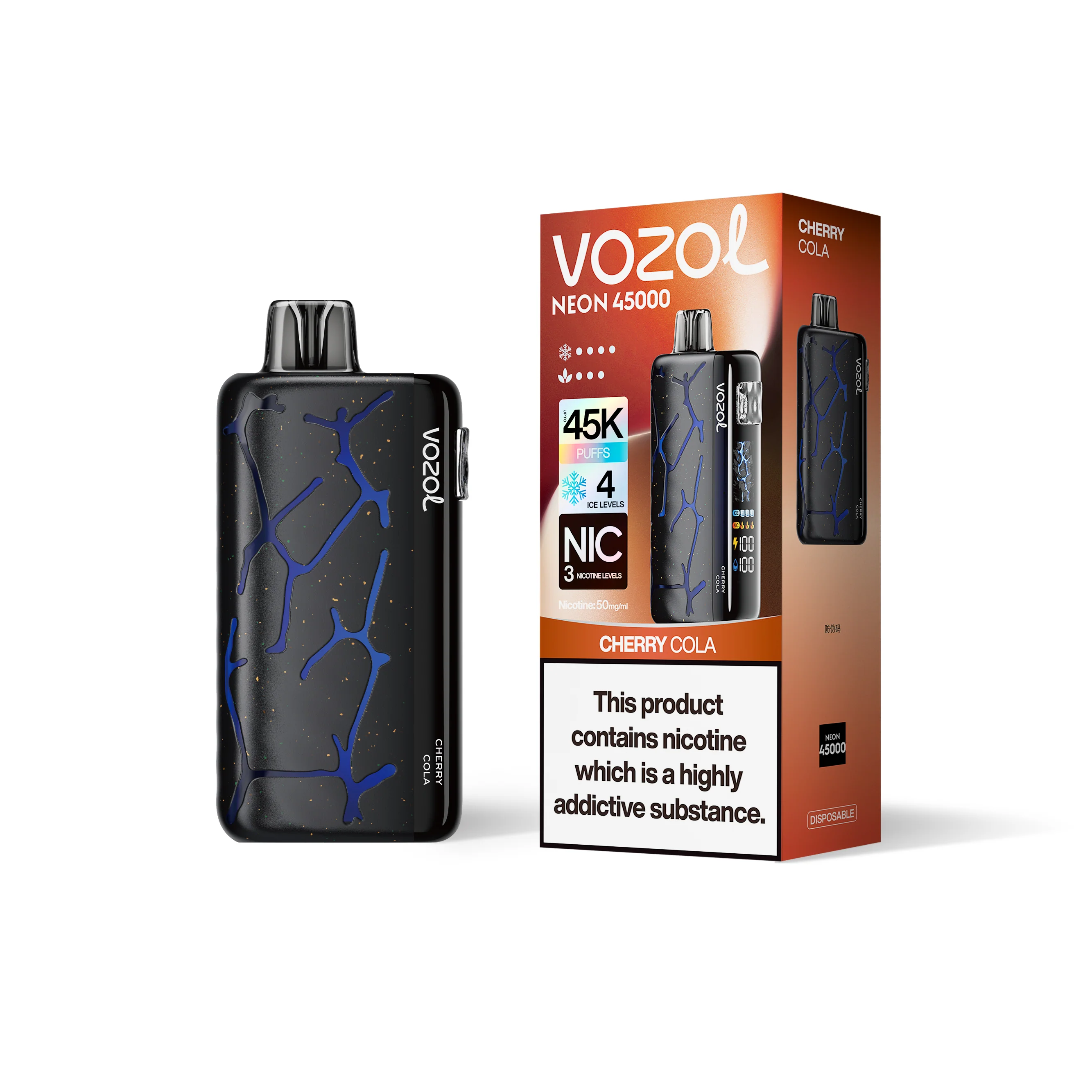 VOZOL NEON 45K cigarette électronique jetable (toutes les saveurs)
