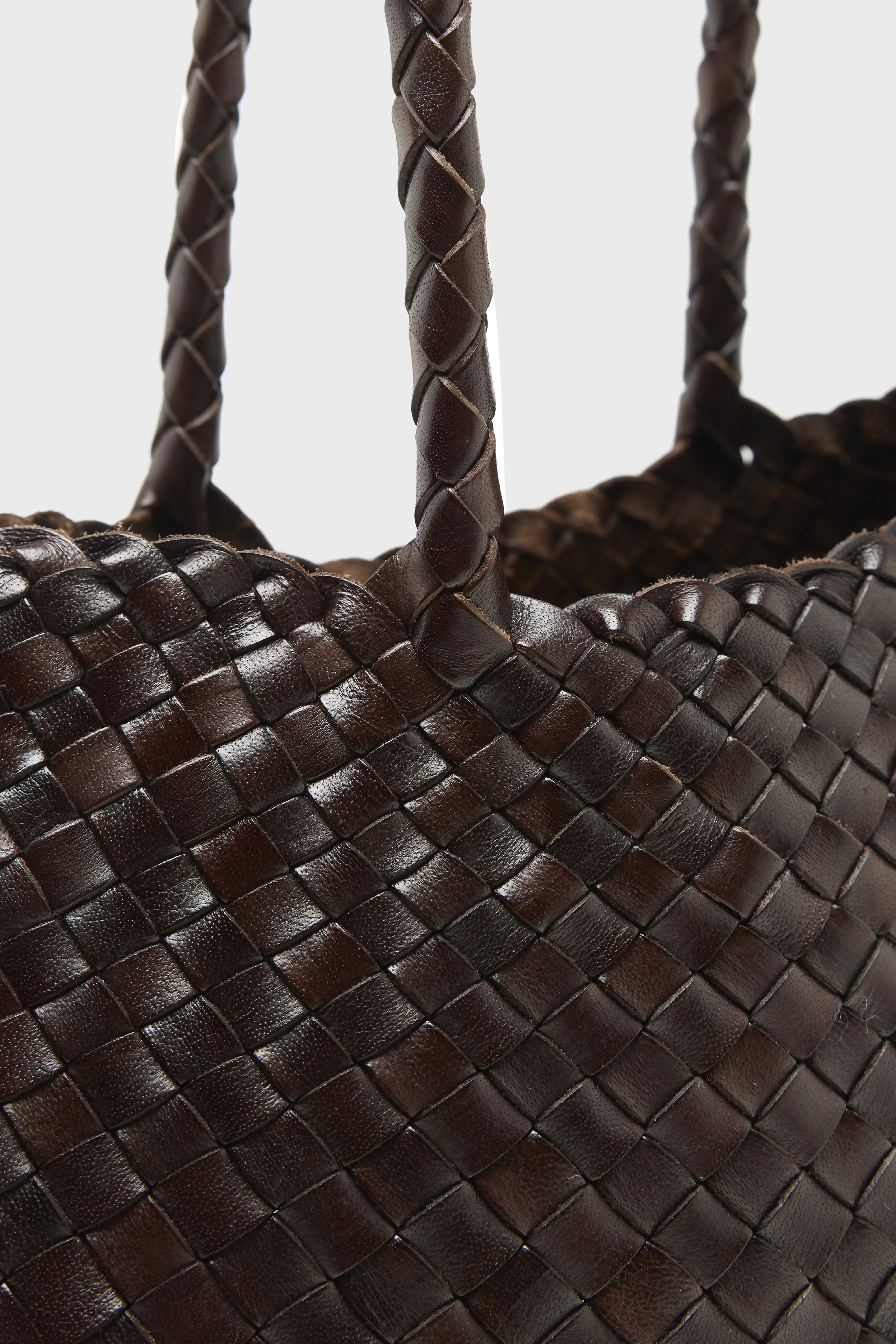 Bellerose Santa Croce Big Woven Leather Bag  (251 / W / BROWN)