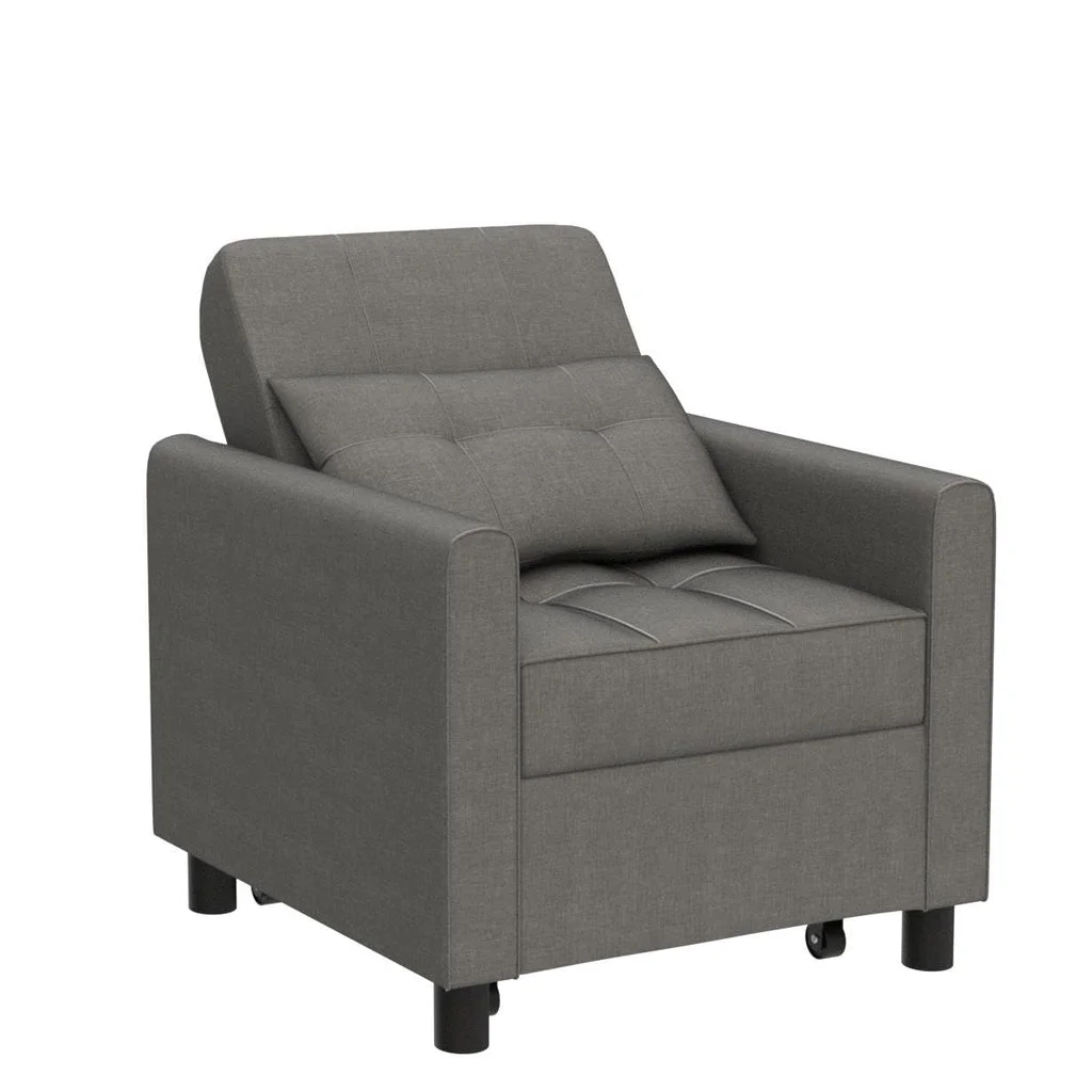 Convertible Sleeper Chair, Aiho 3-in-1 Convertible Sofa Bed Recliner Chair with Pull Out Couch - Dark Gray - Image 13