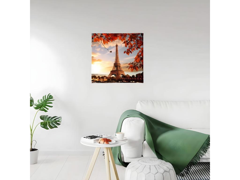 Impresión sobre Lienzo Torre Eiffel 01, Multicolor, 60x3x60 cm, Pratcas