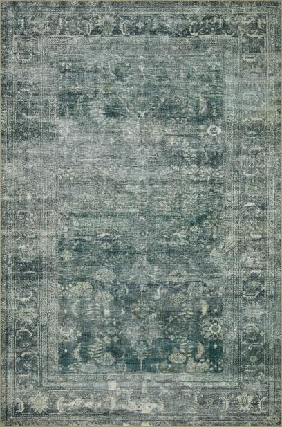Magnolia Home by Joanna Gaines x Loloi Banks Machine Washable Blue / Lagoon Area Rug Rug Size: Rectangle 8'6" x 11'6"