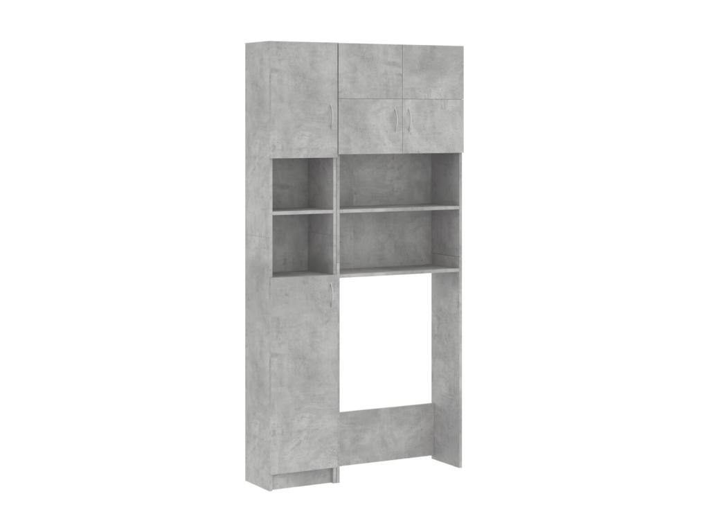 Conjunto mueble lavadora Gris hormigón