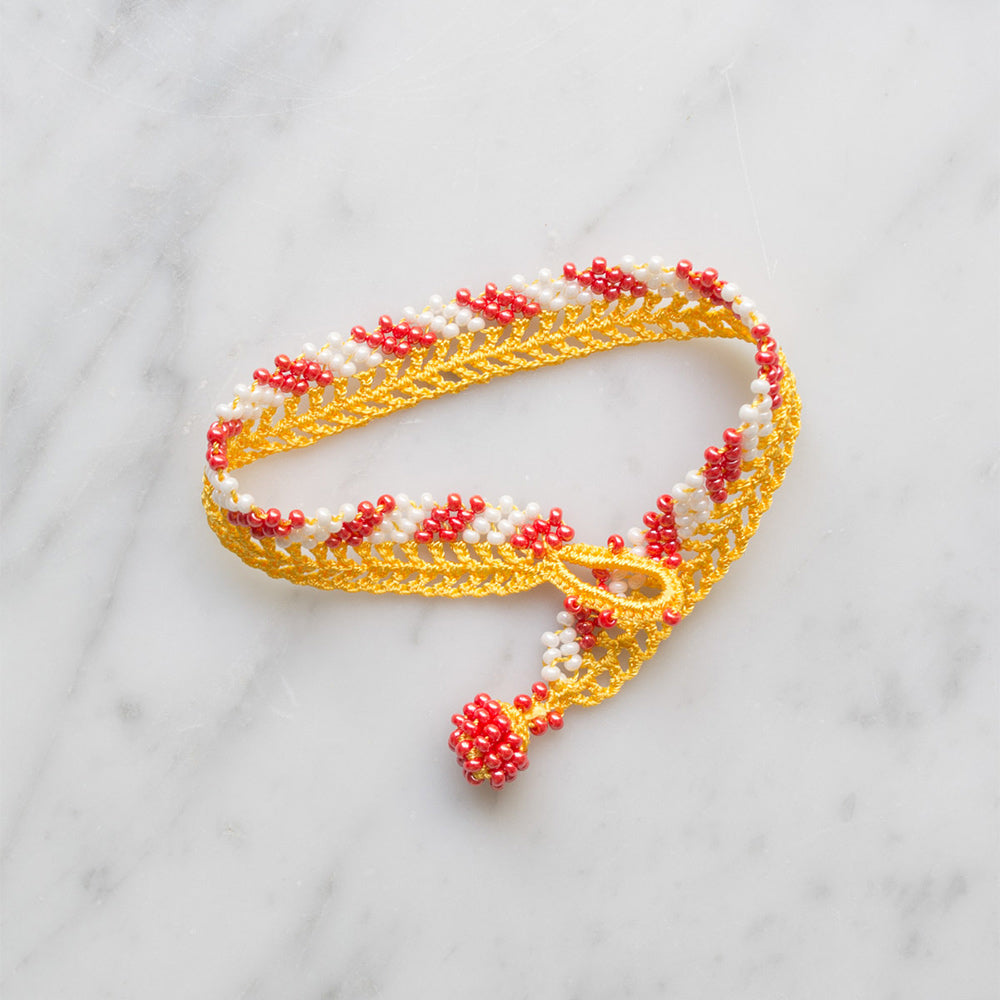 Ottomania - Bracelet crochet Stripes - Jaune