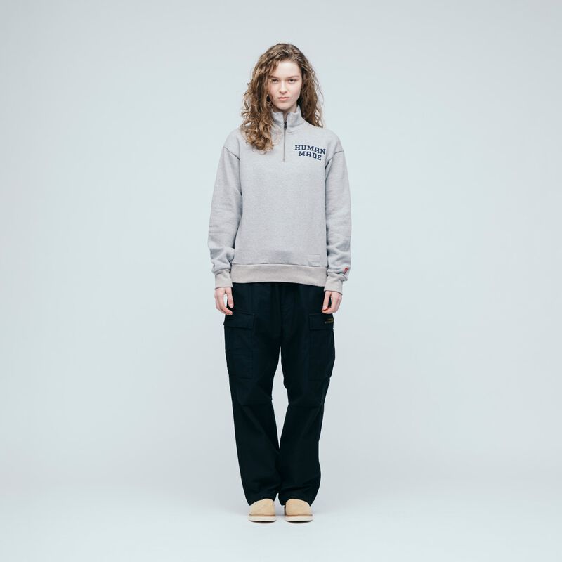 HUMAN MADE HALF-ZIP SWEATSHIRT