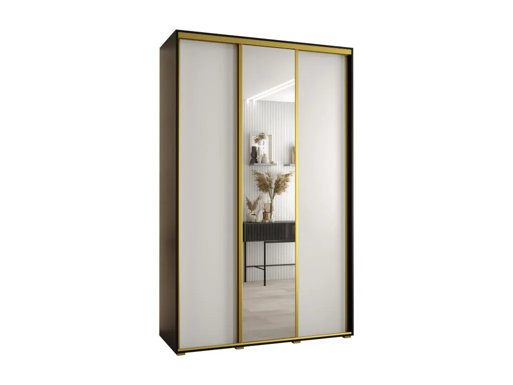 ARMARIO Patriciabaezcasa 3 DE PUERTAS CORREDERAS 235.2/150/60 3 puertas (Negro/Blanco/Oro)