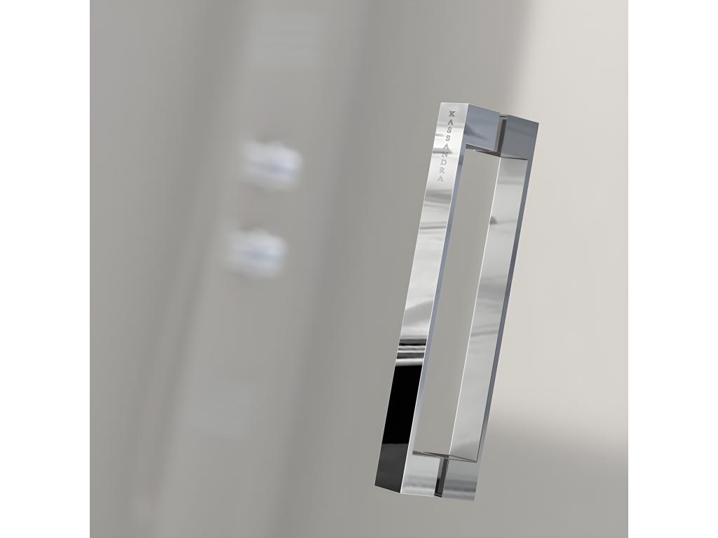 Frontal de ducha + Puerta Corredera GLASÉ perfil Cromado con Cristal serigrafiado 180 cm Sin pared lateral