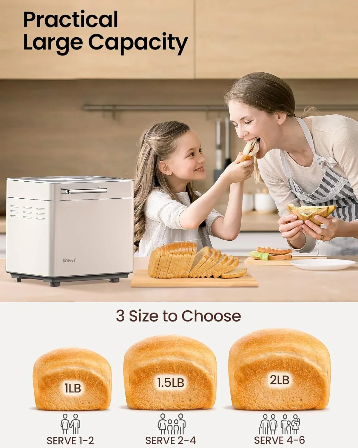 25-in-1 Bread Maker with Automatic Dual Dispenser 2-Pound Stainless Steel Bread Maker