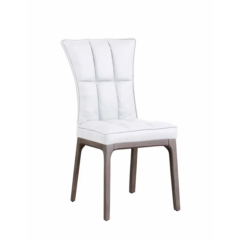 Set of 2 Contemporary Tufted Side Chairs with Sturdy Solid Wood Frame