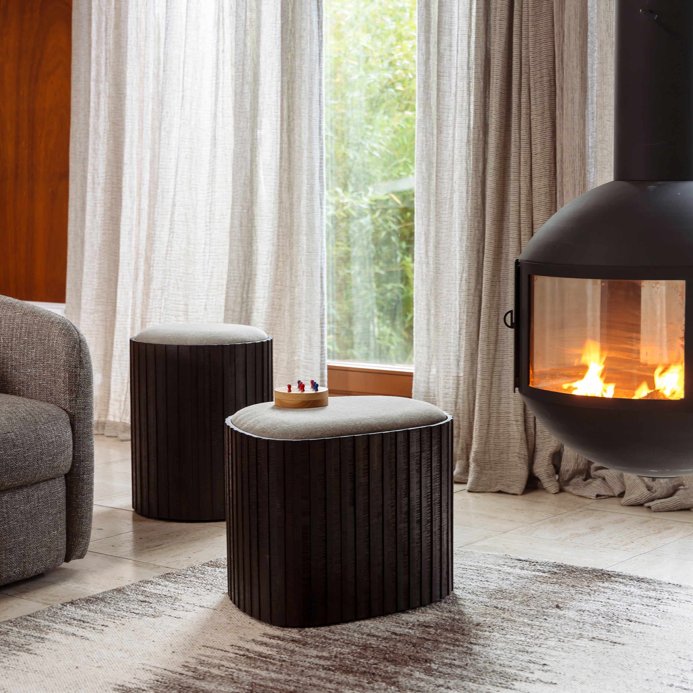 Dutchbone Bay Poef met Opbergruimte - High