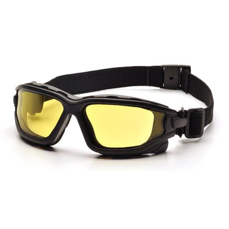 Pyramex I-Force Safety Glasses Black, Foam-Padded, with Amber Anti-Fog Lenses - KTF Painting Interior Exterior