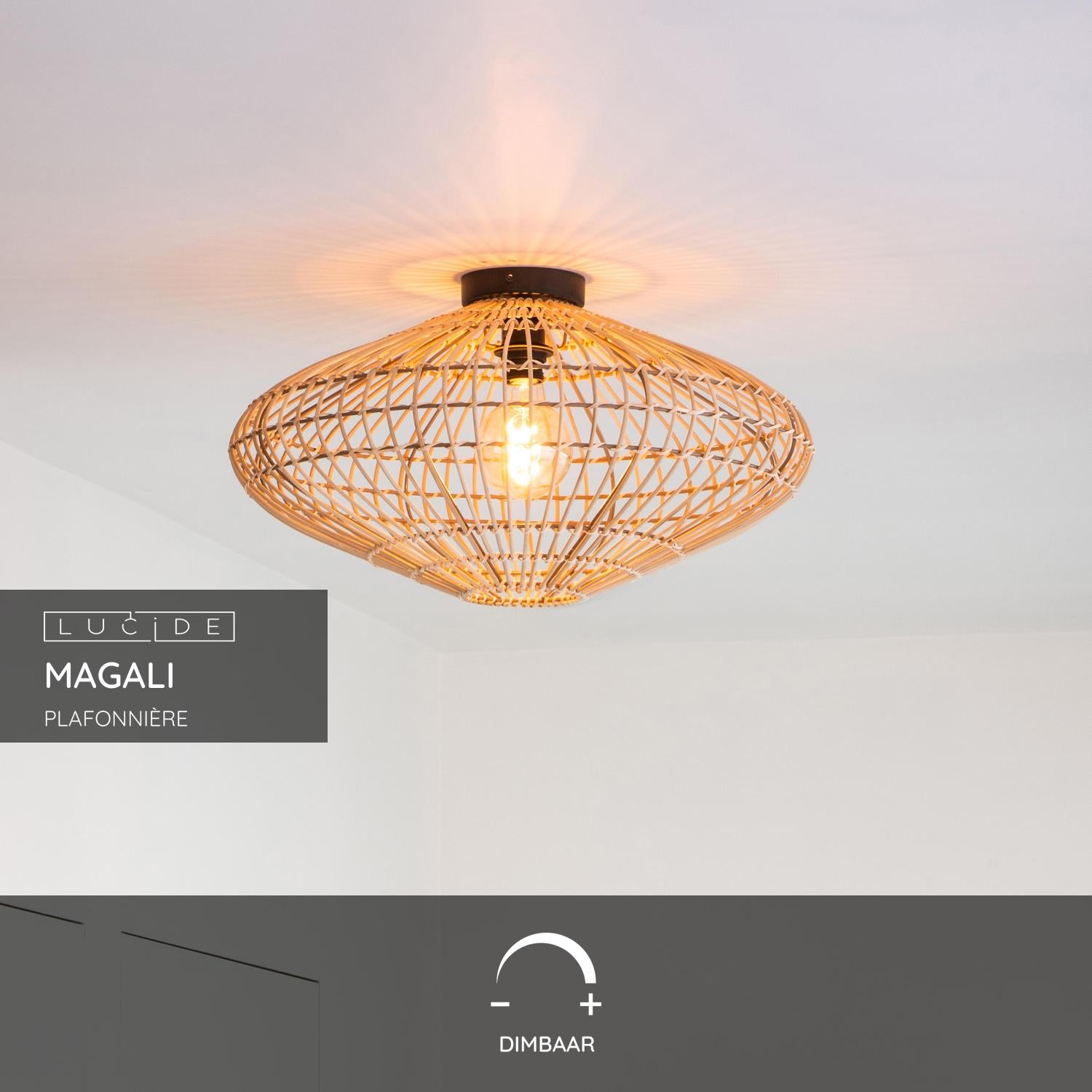 Lucide MAGALI Plafonnière - Naturel