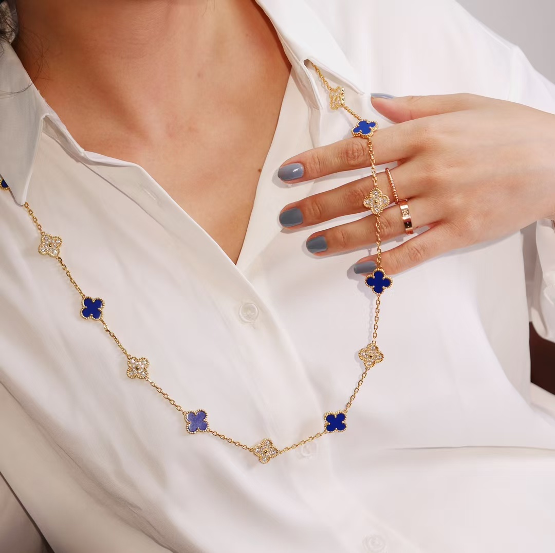 VCA Vintage Alhambra Long Necklace, 20 Motifs - Original Replica Club