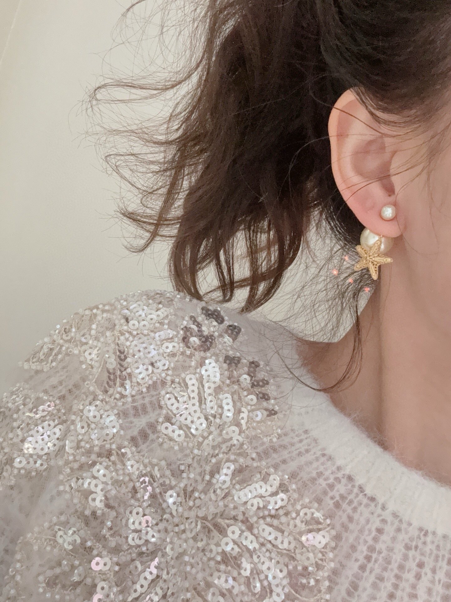 Dior Star Dangle Pearl Earrings - Original Replica Club