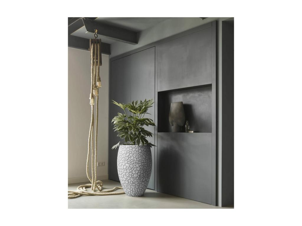 Jarrón Clay elegante Deluxe marfil 50x72 cm