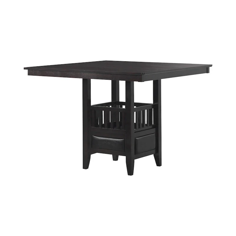 5-Piece Square Counter Height Dining Set in Finley Espresso and Black