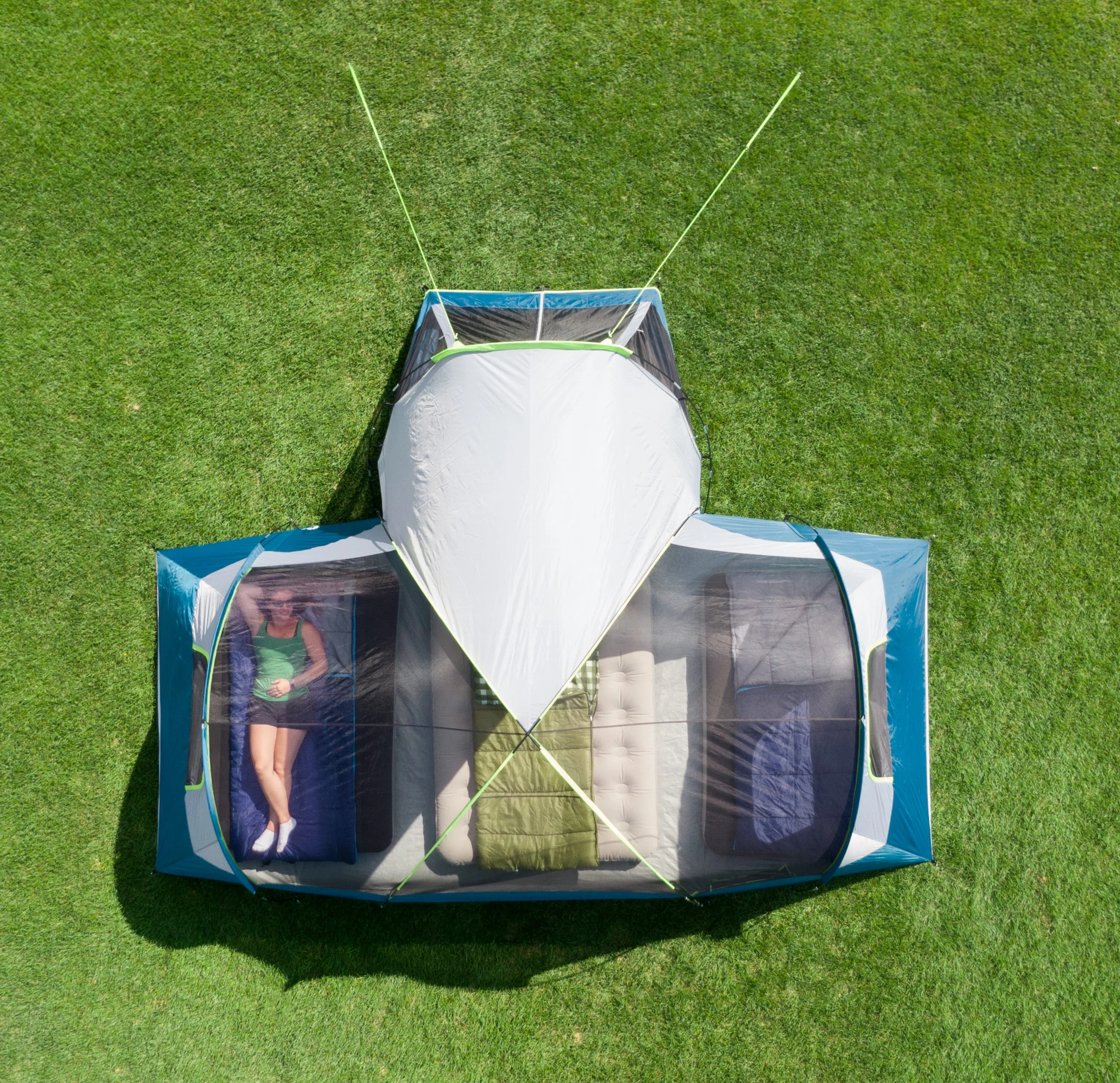 Ozark Trail 10-Person Dome Tent with Screen Porch -C 3-Room Family Camping Tent with Weather Protection - Image 6