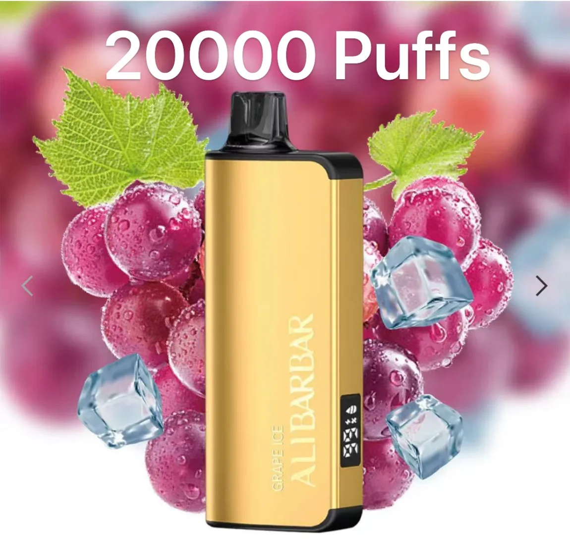 Grape Ice & Alibarbar Ingot 20000 Puffs 100% Nicotine-Free