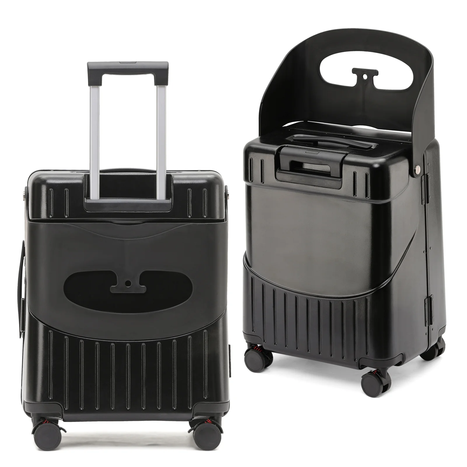 22 Inch TSA Lock Luggage with for Kids& Adult,Check in Lockable Spinner Wheels Free Luggage Cover and Safety Seatbelt Travel Suitcase - Image 4