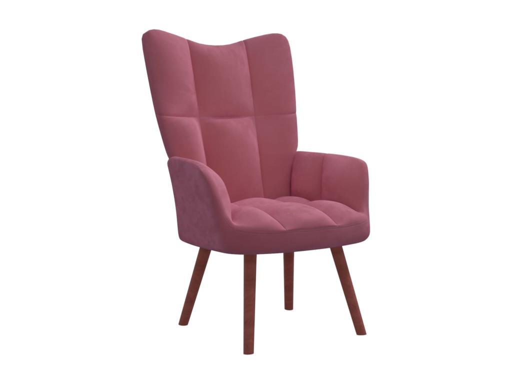 Sillón de relax de terciopelo rosa