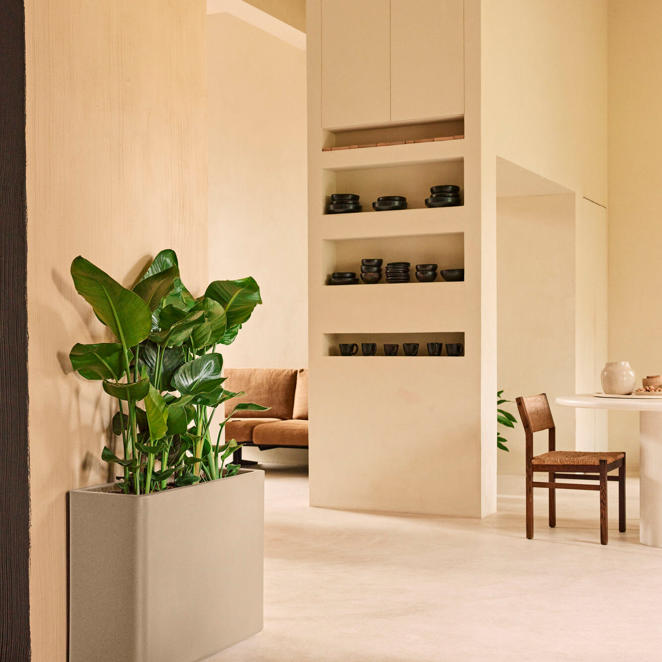 Elho June Brick Divider 80 - Balanced beige - L 79 x B x H 59 cm - Bin