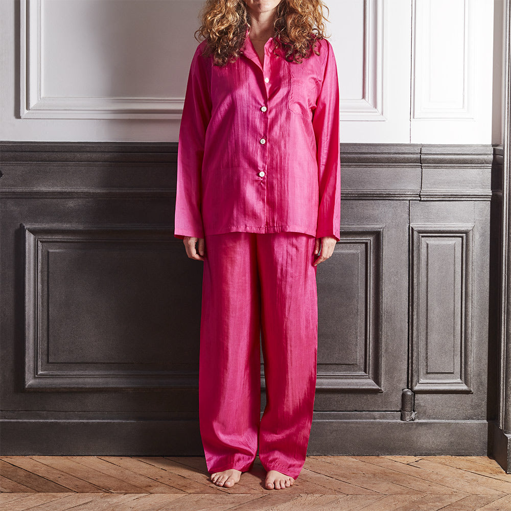 Merci - Pyjama en Soie - Fuschia