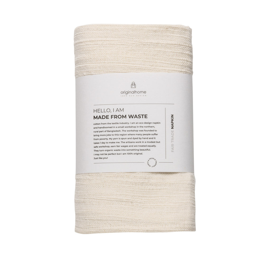 Originalhome Khadi Tafelservet Wit 4x (44x44 cm)