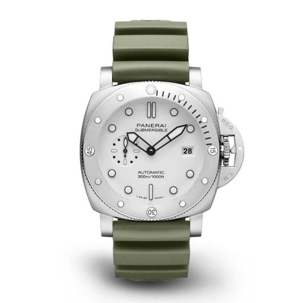 Replica Panerai Submersible Automatic White Rubber Strap PAM01226