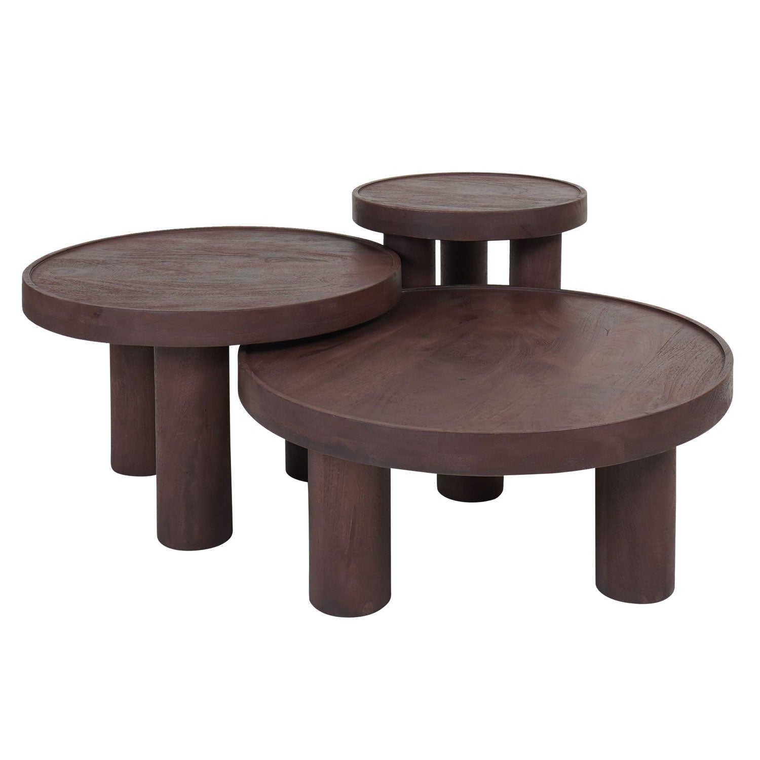 Home67 - Salontafel Tias ø60 cm - Espresso Mangohout