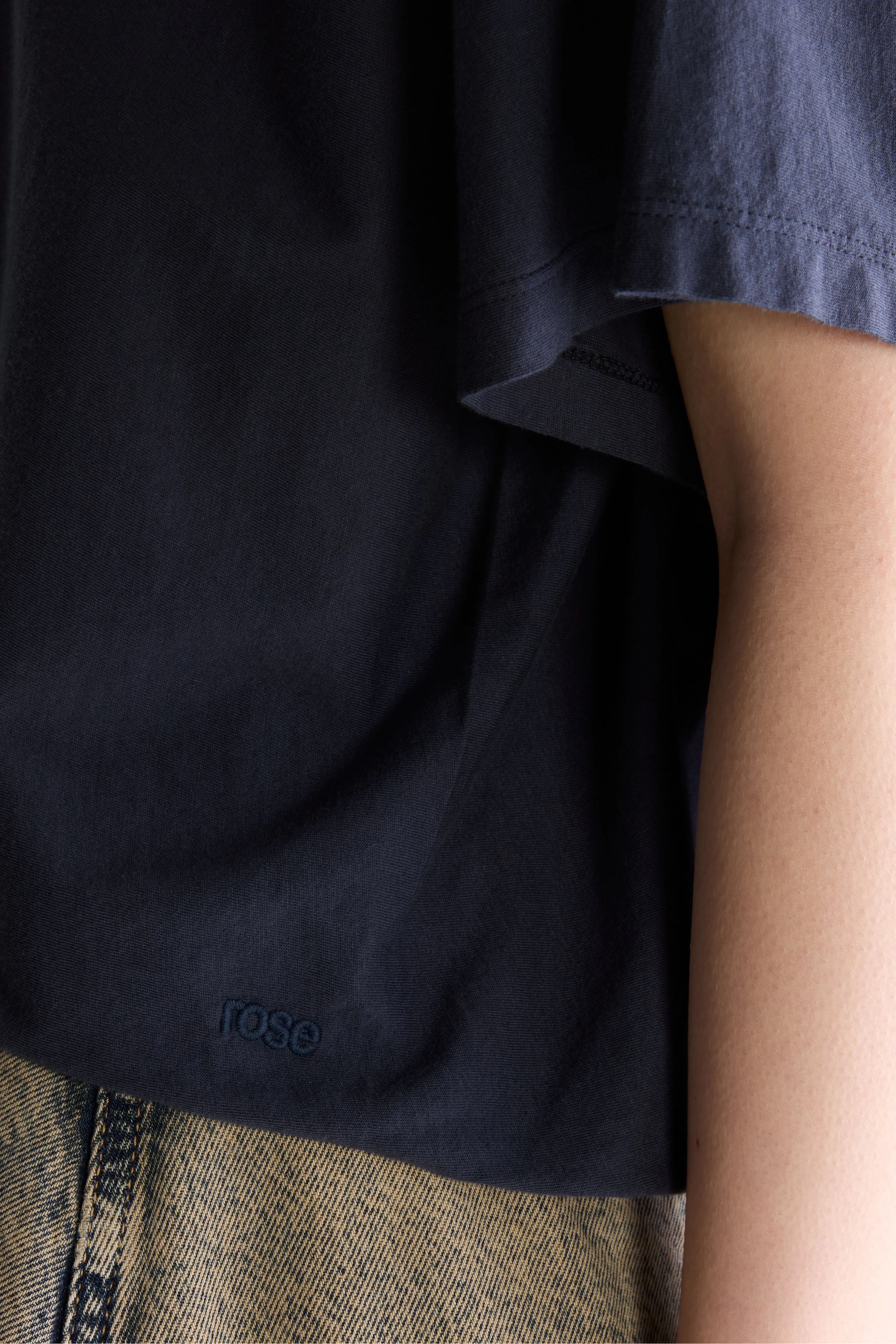 Bellerose Farpy cropped t-shirt (261 / W / NAVY)