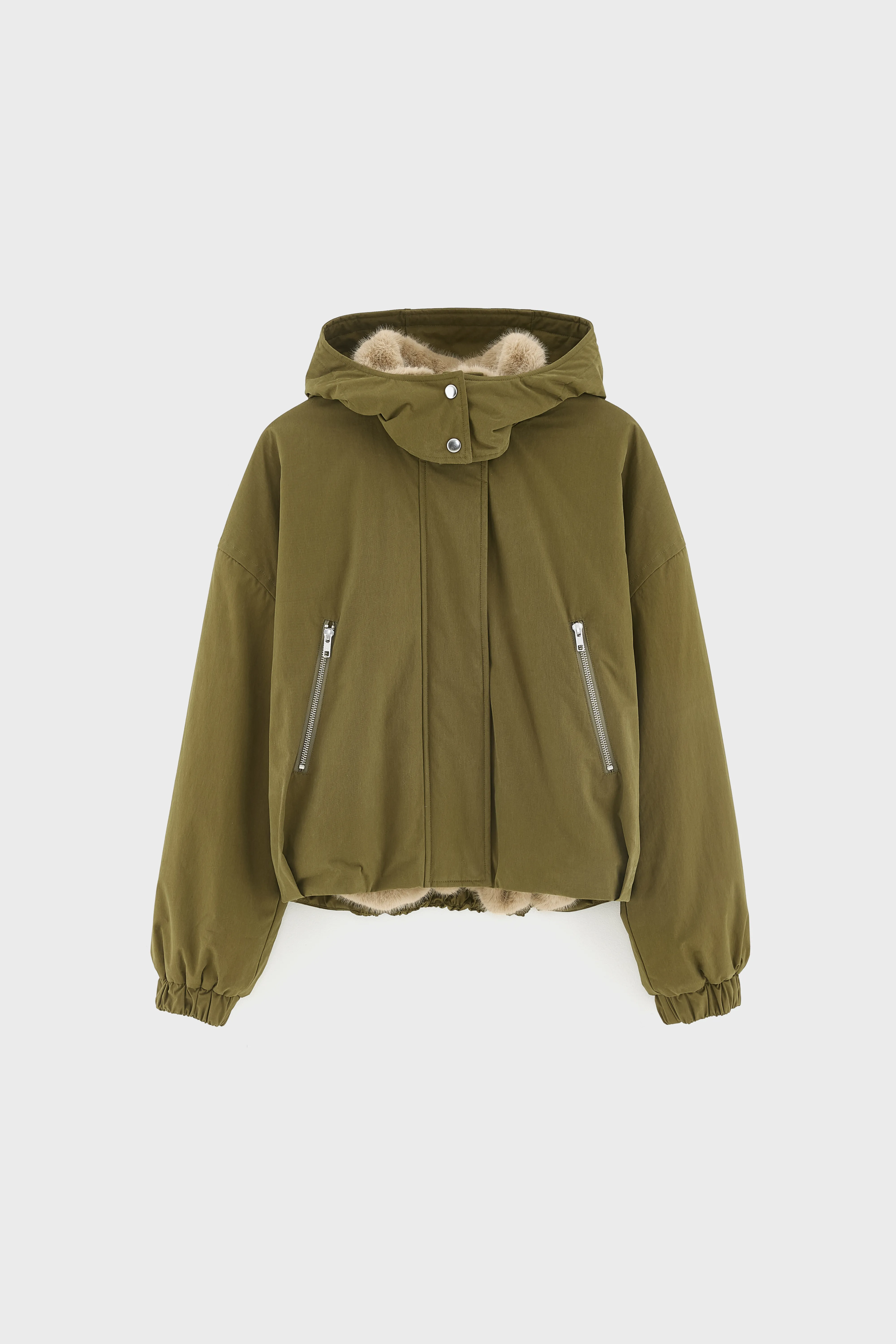 Bellerose Herna cropped jacket (252 / W / MILITARY)