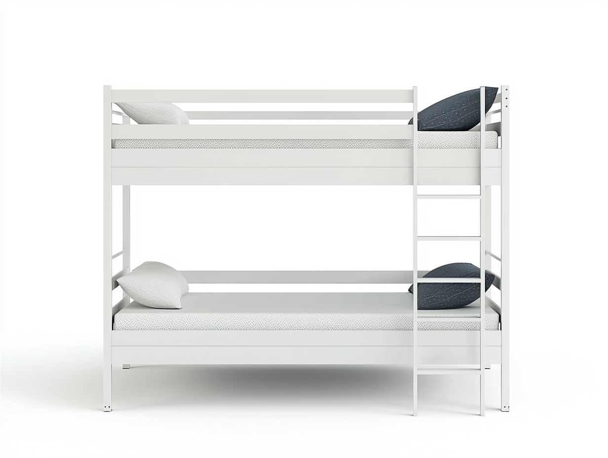Cama Litera Blanca Madera para Dormitorio Infantil 200x100x160 cm