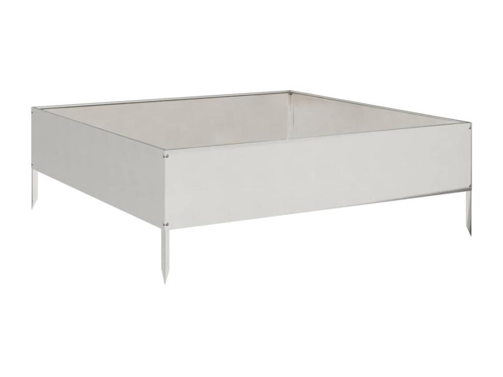 Jardinera de acero inoxidable 100x100x33,5 cm