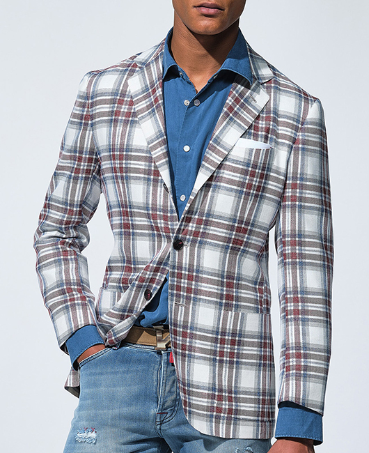 Casual Plaid Print Lapel Collar Single Breasted Pocket Blazer