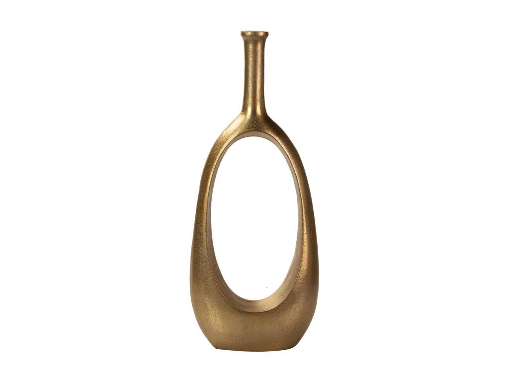Florero Aluminio Dorado 23x11x55 Cm