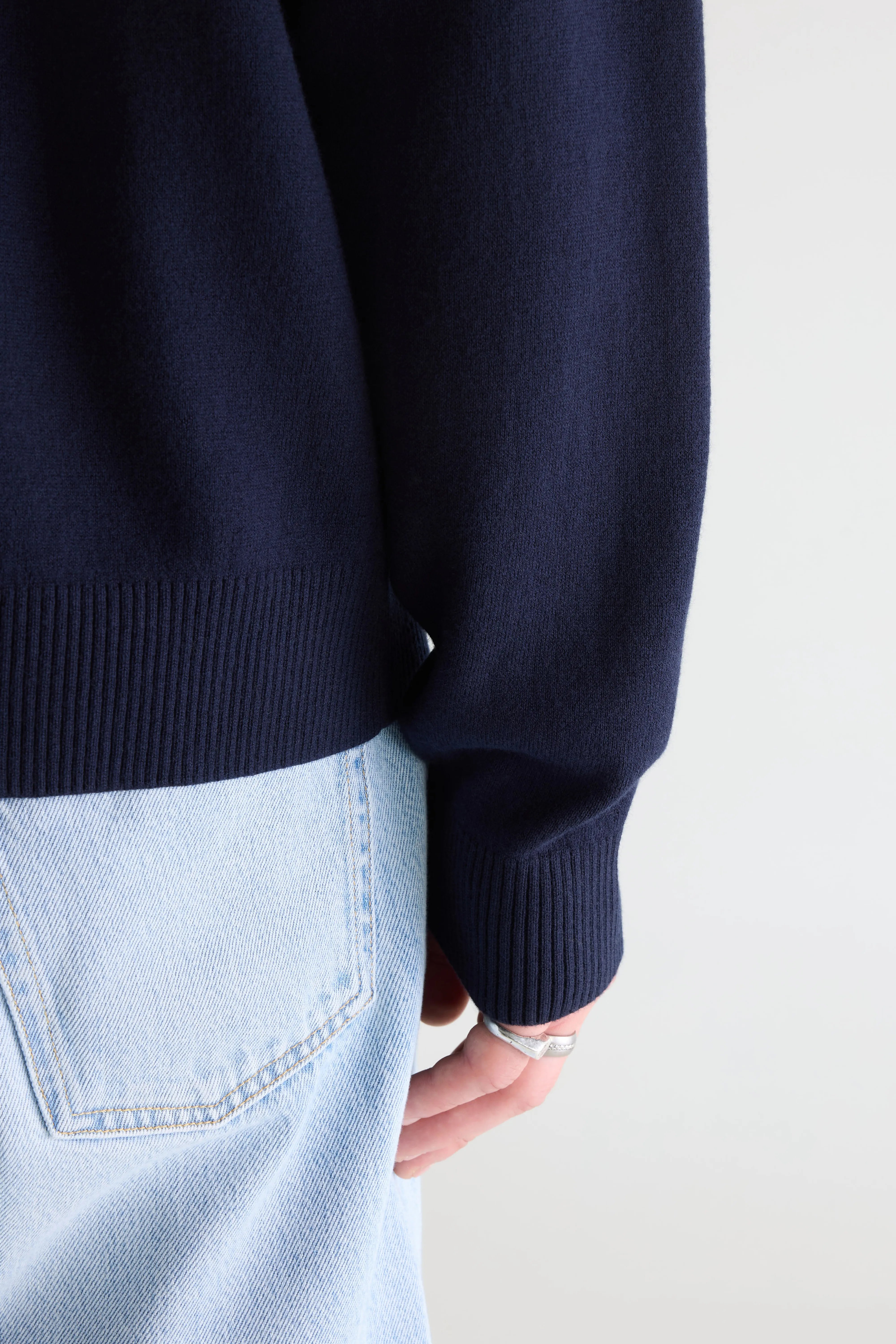 Bellerose Geoze zipped high neck sweater (261 / M / NAVY)