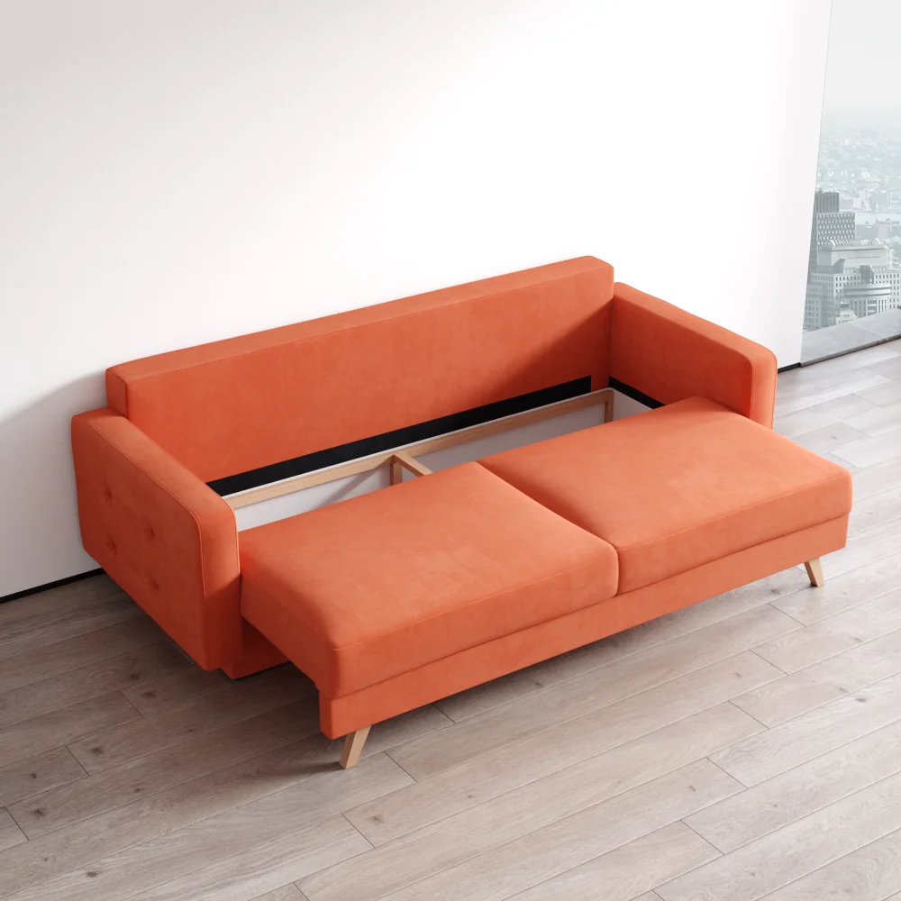 Meble Furniture Vegas Queen Sofa Bed with Storage, Multiple Colors - Image 20
