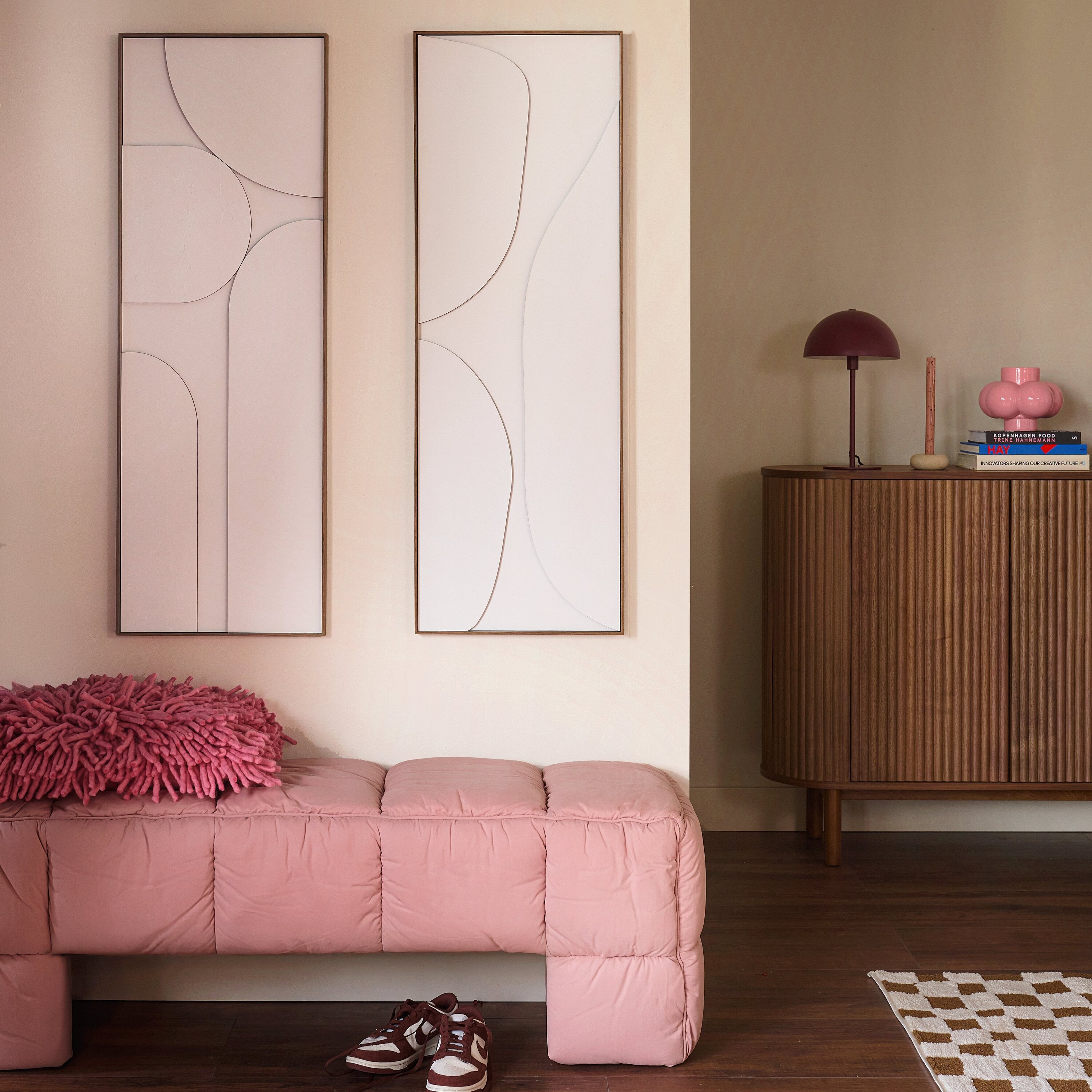 by fonQ Raised Abstraction Schilderij - Balanced - 40 x 118 cm - Borde