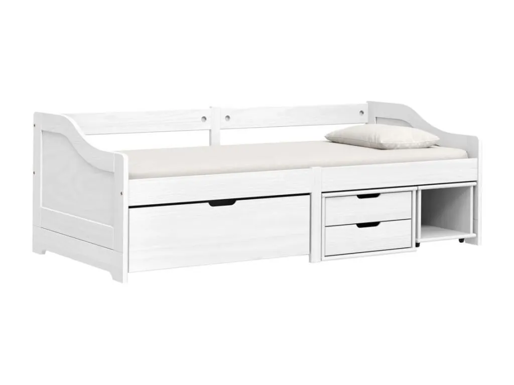 Sofá cama con 3 cajones Jmmhogar maciza Jmmhogar blanca Jmmhogar 90x200cm