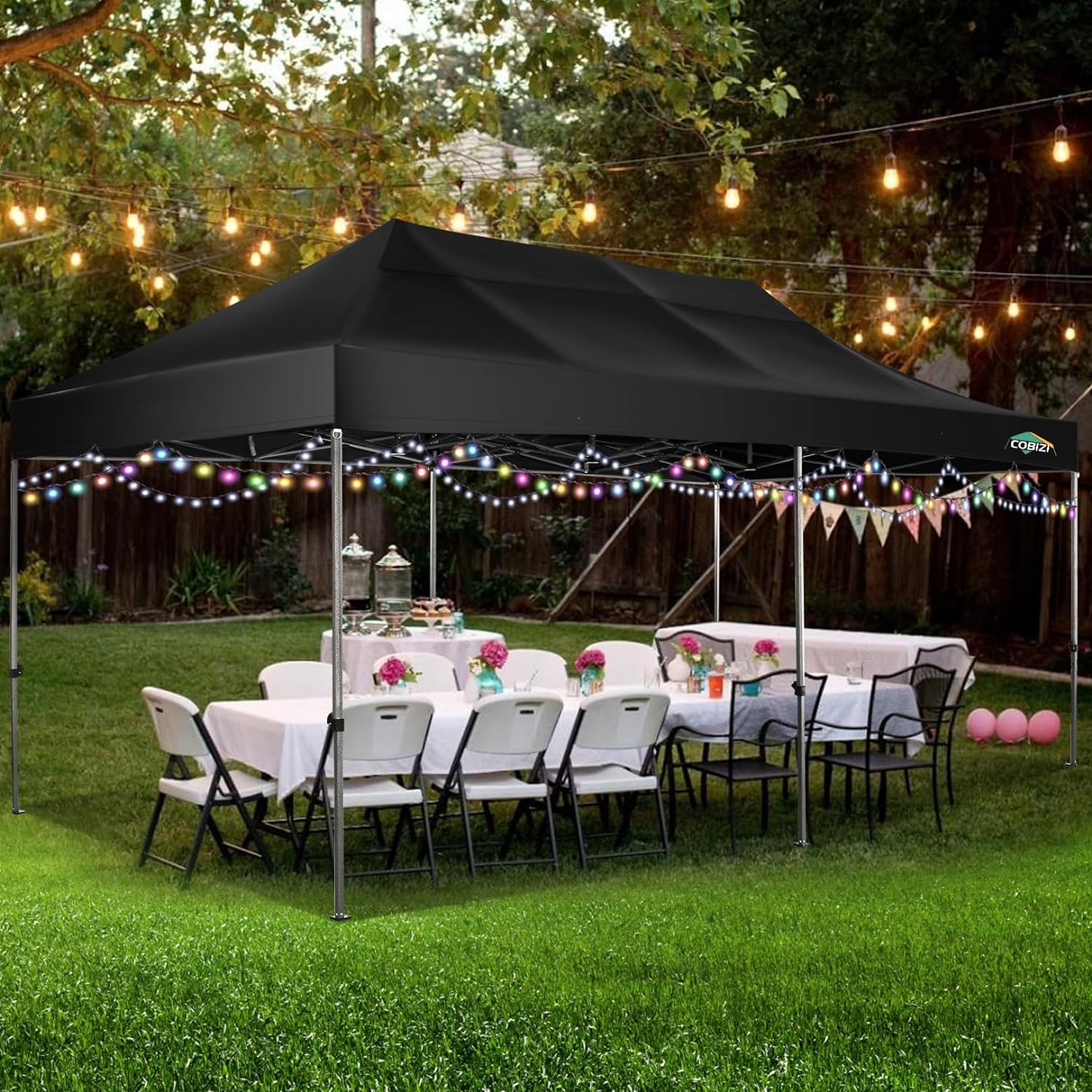 COBIZI 10x20 Heavy Duty Pop up Canopy Tent 6 sidewalls Commercial Canopy Wedding Party Tents