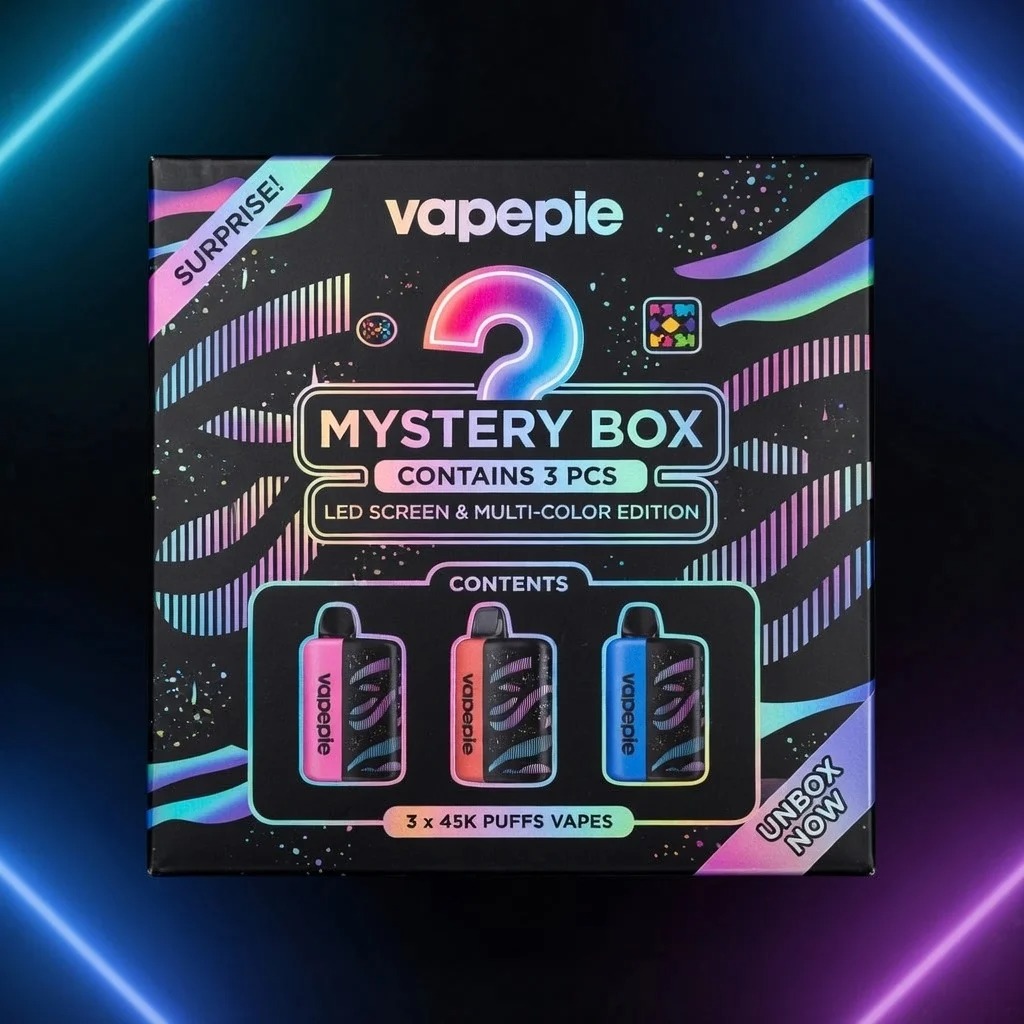 3x 🎁 Mystery Box 🎁 – Deine geheimnisvolle Überraschung! 🔥 Vapepie Galactic Gleam 45000 Züge
