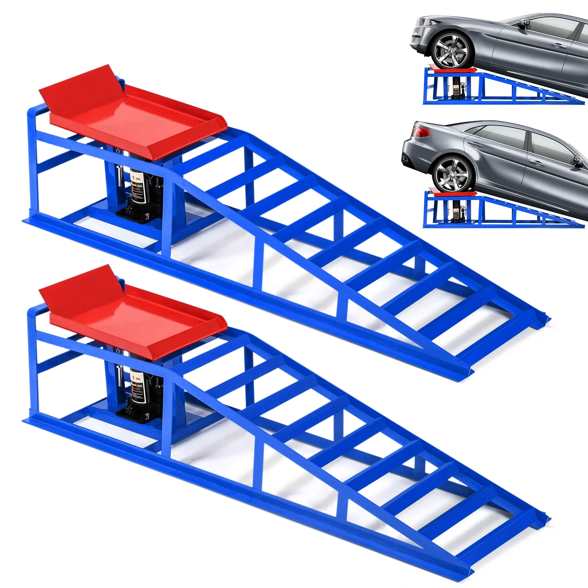 Lafati 2-Pack Hydraulic Car Ramps: Heavy-Duty Vehicle Ramps with 5T / 10000lbs Jack Load Capacity, Portable Design for Effortless Oil Changes and Car Lifts - Image 35