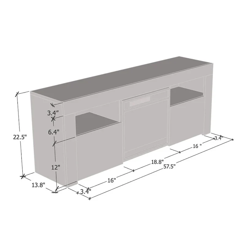 Copper Grove Qorasuv 58-Inch Electric Fireplace TV Stand