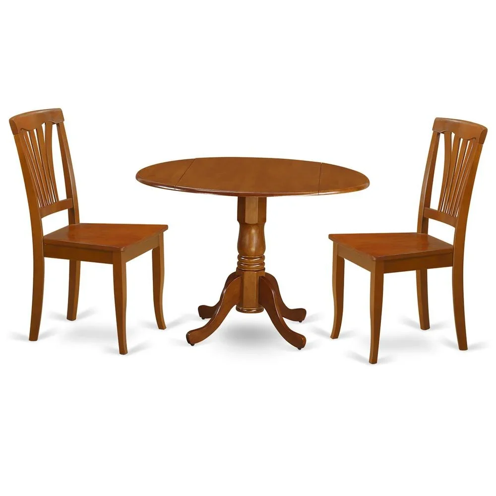 East West Furniture 3 Pc Kitchen nook Dining set-Kitchen Table and 2 Kitchen Chairs