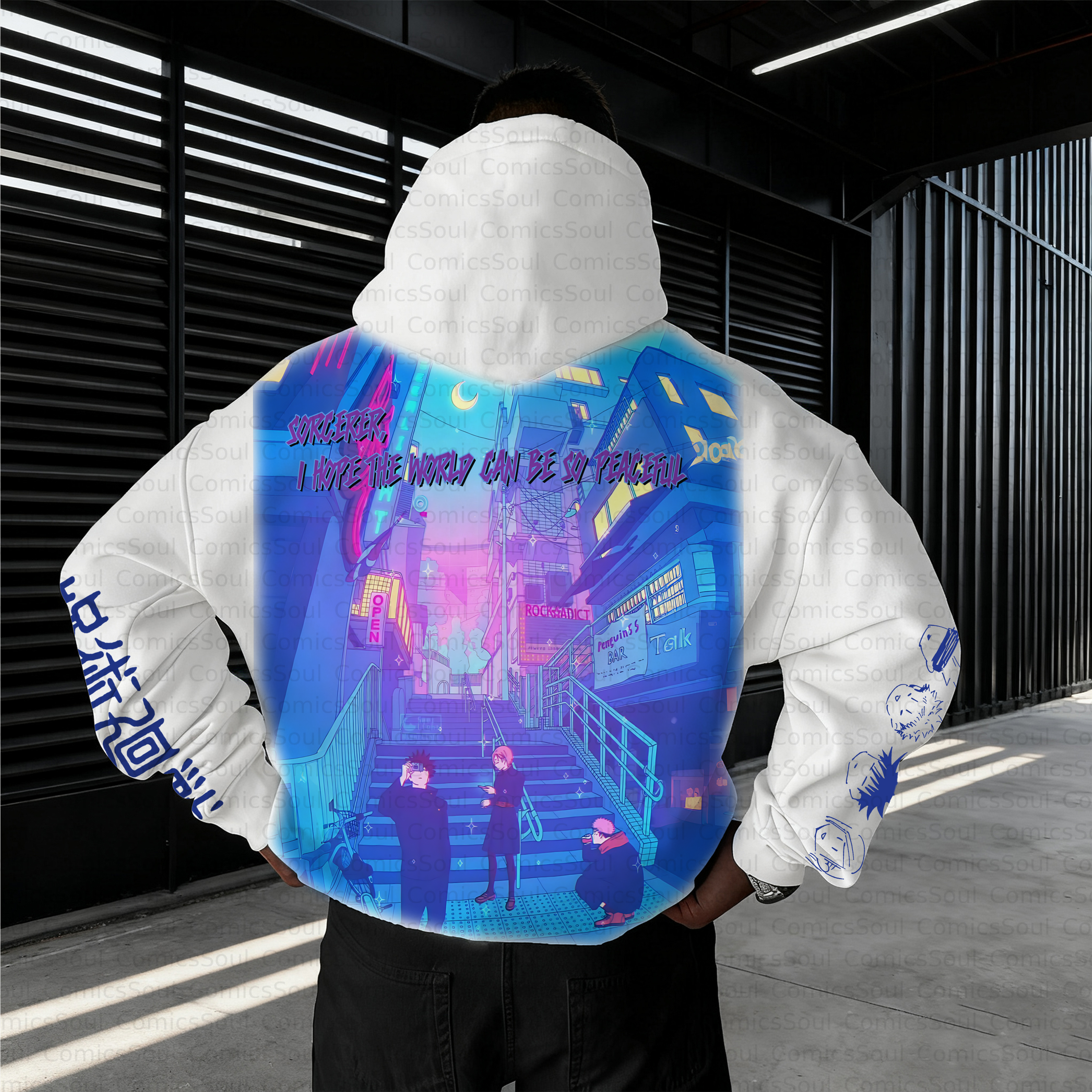 Unisex Anime Inspired Vintage Plush Hoodie